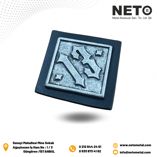 LOGOLU METAL ETİKET