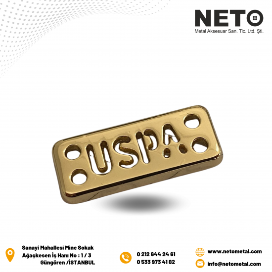 LOGOLU METAL ETİKET