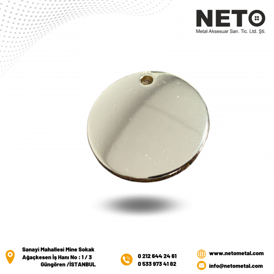 NTD-264 20 MM DİKME ETİKET NTD-264 20 MM DİKME ETİKET